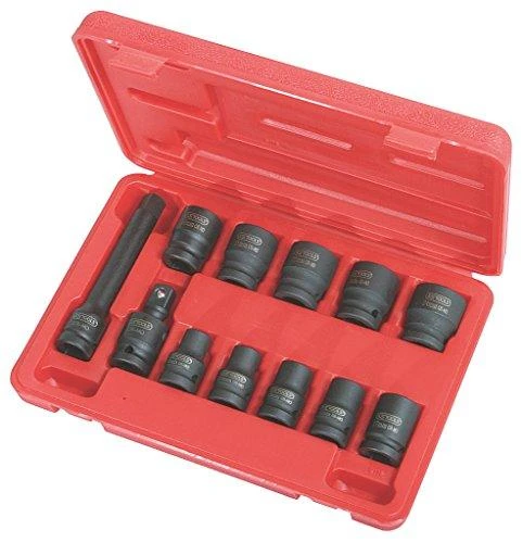 1/2" šešiakampė smūginė galvutė, trumpa, KS Tools