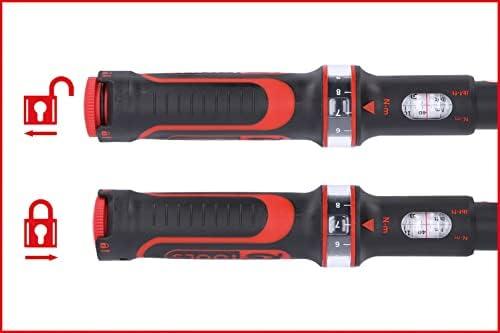 Dinamometrinis raktas su terkšle ERGOTORQUEprecision 1/4" 5-25Nm, KS Tools
