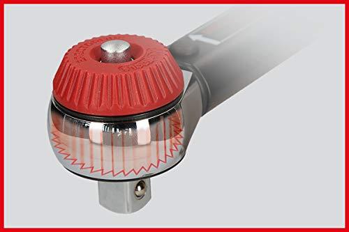 Dinamometrinis raktas su terkšle ERGOTORQUEprecision 3/8" 10-50Nm, KS Tools