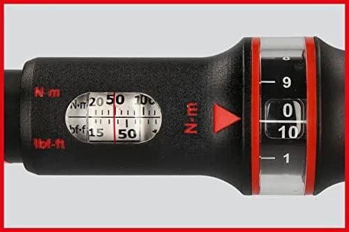 Dinamometrinis raktas su terkšle ERGOTORQUEprecision 1/2" 80-420Nm, KS Tools