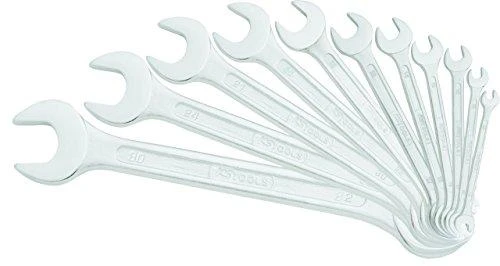 Raktų atvirais galais komplektas, 11vnt, 6x7-30x32mm, KS Tools