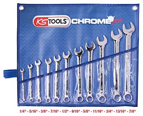 Kombinuotų colinių raktų komplektas 1/4''-7/8'', KS Tools