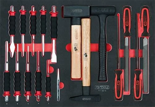 Įrankių vežimėlis RACINGline, 7 stalčiai +598vnt įrankių, KS Tools