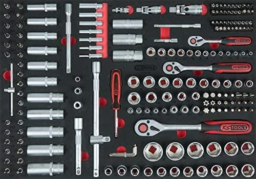 Įrankių vežimėlis RACINGline, 7 stalčiai +598vnt įrankių, KS Tools