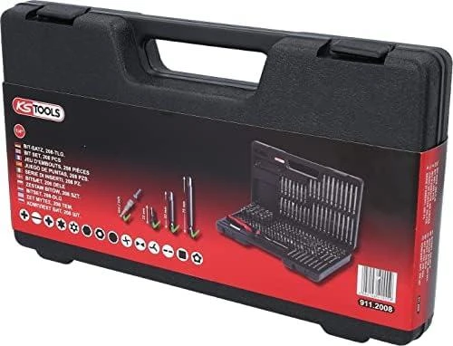 208 dalių sukimo antgalių rinkinys KS TOOLS