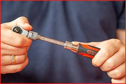1/4" teleskopinė terkšlė KS TOOLS SlimPOWER