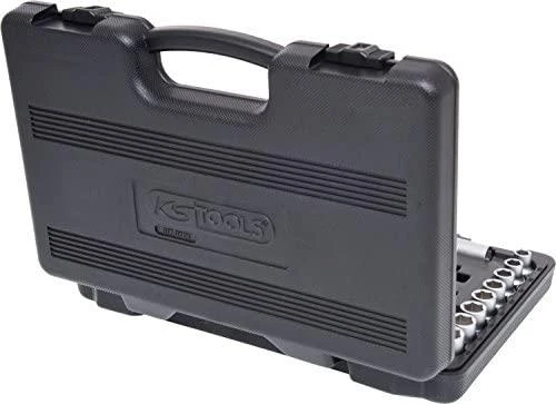 Raktų, terkšlių ir galvučių rinkinys KS TOOLS 1/4"+3/8"+1/2", 216 dalių