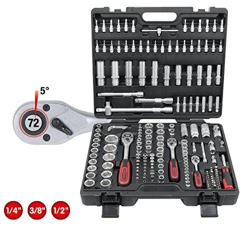 Įrankių rinkinys 1/4+3/8+1/2'' 179 vnt, KS Tools