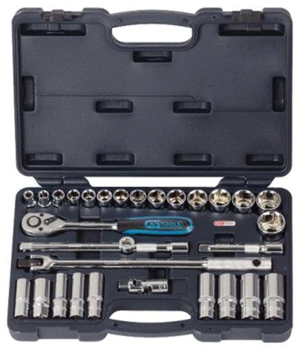 1/2" CHROME+ galinių raktų komplektas, coliniai dydžiai 30pcs, KS Tools