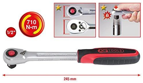 Terkšlė 1/2", 245mm Slimpower 245mm, KS Tools
