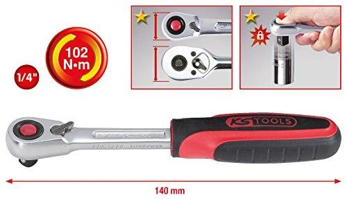 Terkšlė 1/4`` 140mm Slimpower, KS Tools