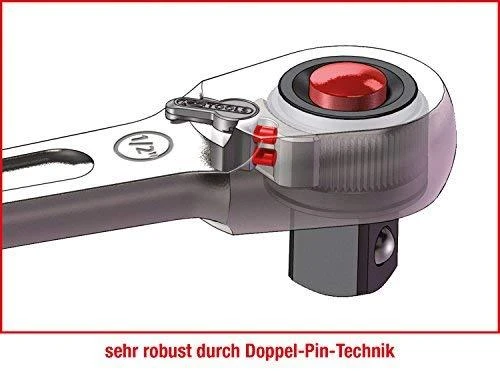 Terkšlė 1/4`` 140mm Slimpower, KS Tools