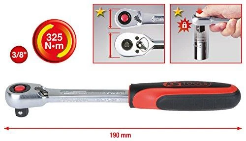 Terkšlė 3/8" 195mm Slimpower, KS Tools