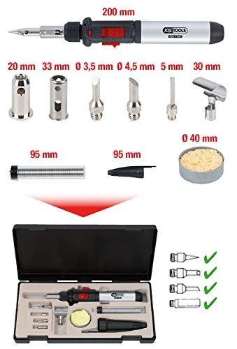 Mikro dujinio degiklio rinkinys 10-vnt., KS Tools