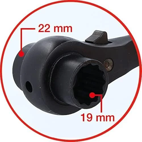 Terkšlinis raktas pastoliams KS TOOLS 19x22mm