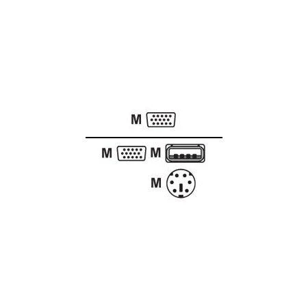 Level One LevelOne ACC-2103 KVM kabelis 5 m Balta