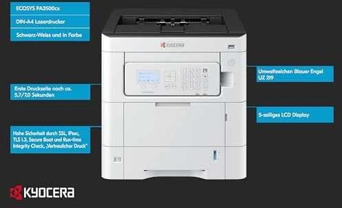 Kyocera ECOSYS PA3500cx Spausdintuvas lazerinis spalvotas Duplex A4 35 ppm Tinklinis LAN USB