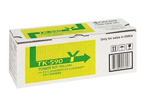 Dažomieji milteliai KYOCERA TK-590Y, Geltona