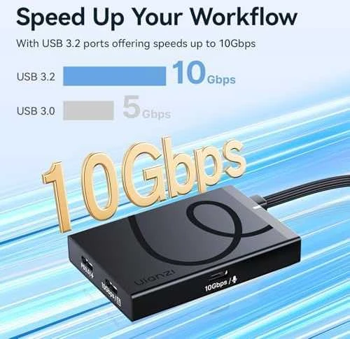 USB šakotuvas – Ulanzi H1 4 viename USB C medijos šakotuvas 10 Gbps, 4K HDMI