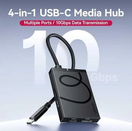 Ulanzi H1 USB-C šakotuvas su pintos tekstūros laidu