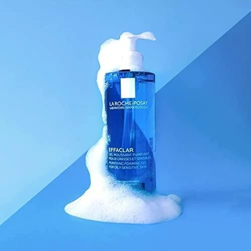 La Roche Posay Effaclar Purifying Foaming Gel Putojantis valomasis gelis riebiai ir jautriai odai, 400 ml