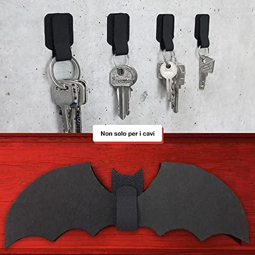 LABEL THE CABLE Wall Velcro Cable Holder 10-piece Set - juodos spalvos