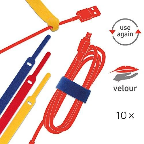 Organizer LABEL THE CABLE Sportinis žymeklis Różne kolory 10 vnt (LTC1130)
