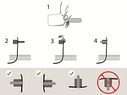 RAM Label The Cable Organizatorius ETIKETĖLĖKITE KABELĮ Velcro Juodas 50 vnt (PRO 3110)