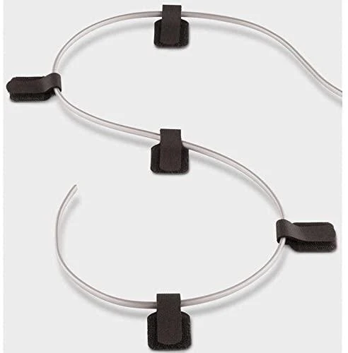LABEL THE CABLE Wall Velcro Cable Holder 10-piece Set - juodos spalvos