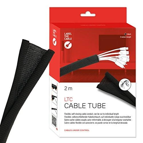 LABEL THE CABLE Cable sleeve 2m – juodos spalvos