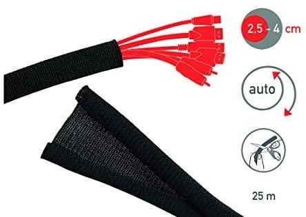 LABEL THE CABLE PRO Cable Sleeve 25m – juodas