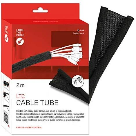 LABEL THE CABLE Cable sleeve 2m – juodos spalvos