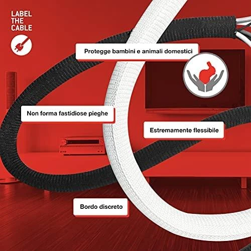 LABEL THE CABLE PRO Cable Sleeve 25m – juodas