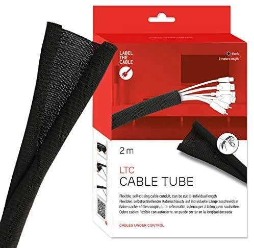 LABEL THE CABLE Cable sleeve 2m – juodos spalvos