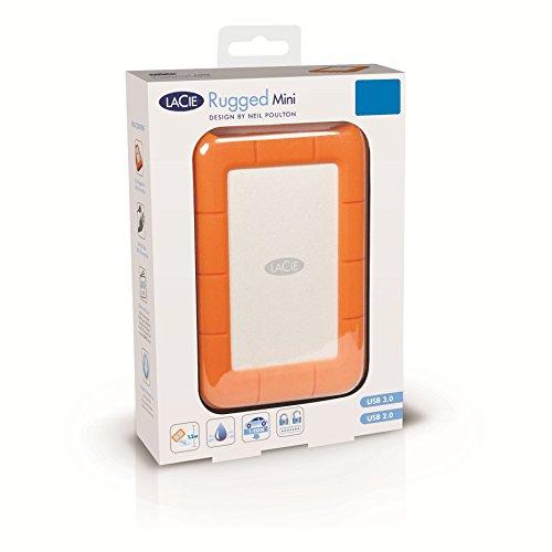 Kietasis diskas išorinis HDD LaCie Rugged mini 2TB Sidabrinis- oranžinė (9000298)