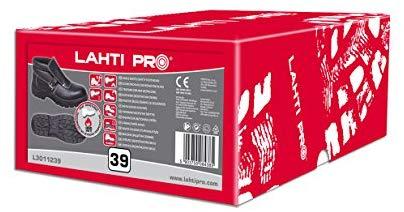 Lahti Pro Trzewiki Juodi odiniai aulinukai iki kulkšnių, SB P HRO FO SR, „43“, CE, Lahti