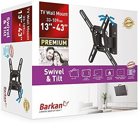 Laikiklis BARKAN 2200.B 26"-39" LED televizorius, 2 lankstų, sieninis, juodas