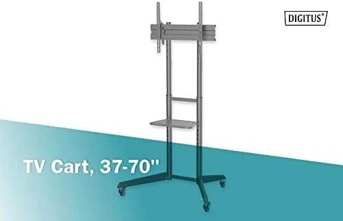 Laikiklis Digitus Skaitmenas | Grindinis stovas | DA-90447 | Vežimėliai ir stovai | 37-70 " | Maksimalus svoris (keliamoji galia) 50 kg | Juodas