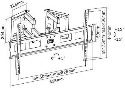 Laikiklis InLine Laikiklio siena 23144A 37'' - 63''