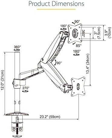 StarTech Darbastalio laikiklis 32 "-49" monitoriuje (ARMPIVOT2)