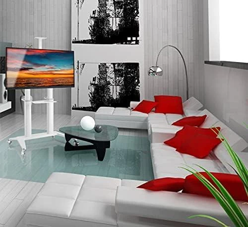Techly TV laikiklis Mobilus TV laikiklis 70-120" iki 140kg reguliuojamas su 2 lentynomis