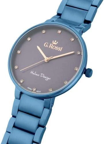 G. ROSSI WATCH - 11155B2-6F3 (zg784g) mėlynas + BOX