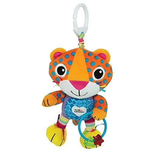 Lamaze pliušinis leopardas su kabančiu žiedu