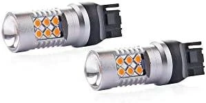 Dvi oranžinės T20 LED lemputės 3030 24smd