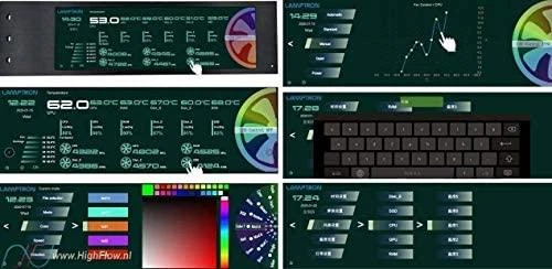 „Lamptron CU135“ ventiliatoriaus valdiklis + RGB valdiklis su ekranu, ARGB – juodos spalvos