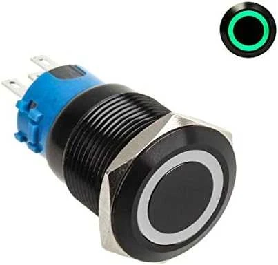 Lamptron vandalizmo jungiklis 19mm - Blackline - žalia