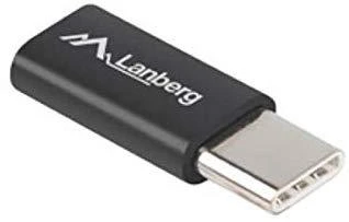 LANBERG AD-UC-UM-02 adapteris USB TYPE-C M -MICRO-B F 2.0 Juodas
