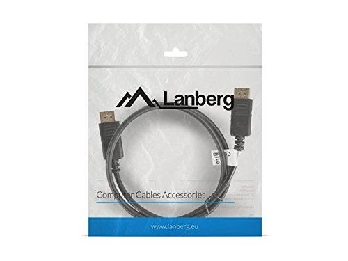 LANBERG CA-DPDP-10CC-0010-BK cable Ekranas Port M/M 1m 4K juodas