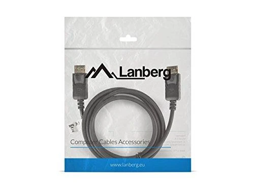 LANBERG CA-DPDP-10CC-0018-BK cable Ekranas Port M/M 1.8m 4K juodas