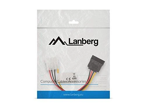 LANBERG CA-HDSA-10CU-0015 maitinimo kabelis MOLEX F ->SATA M 15cm
